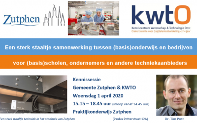 1 april: Kennissessie samenwerking ondernemers en onderwijs