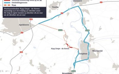 Omleiding: werkzaamheden tussen Zutphen en Voorst
