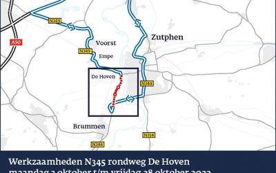 Wapsumsestraat tussen Brummen en De Hoven 4 weken dicht